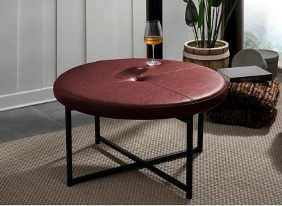 Coffee table new high quality leather table top new living room furniture chestnut brown